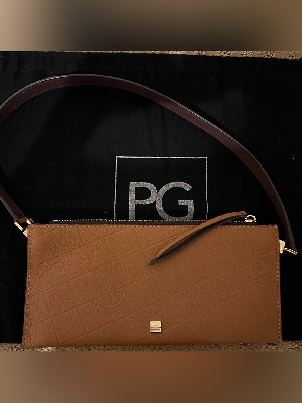 Purificacion Garcia tan envelope bag